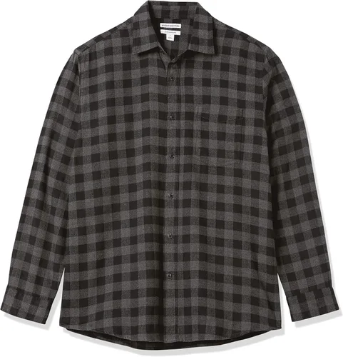 Vista 6 de Tienda Essentials - Camisa de franela de manga larga para hombre (disponible en tallas grandes y altas)