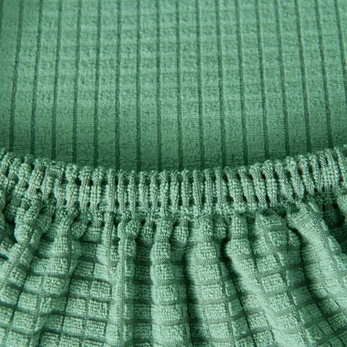Vista 4 de Yikko Funda para silla de comedor, fundas elásticas para silla de comedor, súper ajuste, anti-polvo, funda de asiento de escritorio de elastano Verde