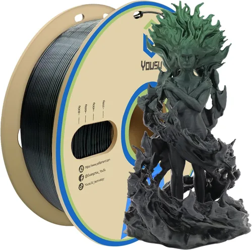 Vista 12 de Yousu Seda de Doble Color Filamento PLA para 3D Impresora Filamento Coextrusión PLA Multicolor Filamento PLA 1.75mm (± 0.03 mm) Compatible