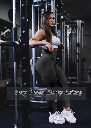Vista 3 de A AGROSTE - Leggings sin costuras para mujeres con cintura alta, pantalones de yoga con contornos y fruncidos