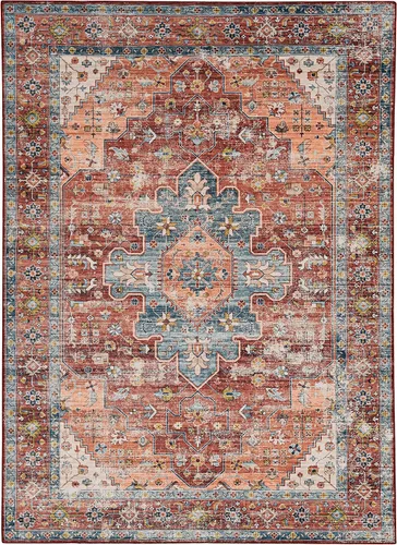 Vista 27 de Linon The Anywhere - Alfombra lavable Wesley marfil/amarillo, 5 x 7 pies Wesley Marfil y Amarillo
