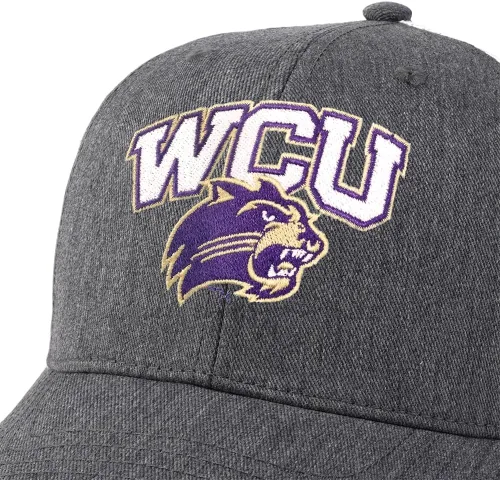 Vista 4 de Campus Lab Gorra de camionero ajustable con logotipo del equipo colegial, unisex, para hombres y mujeres Athletic Heather