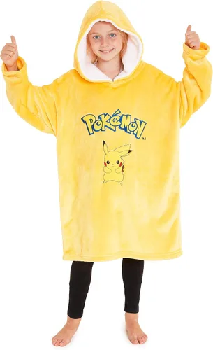 Vista 8 de Sudadera con capucha y manta de Pokémon para niños y adolescentes, sudadera con capucha extragrande de forro polar portátil, manta con capucha