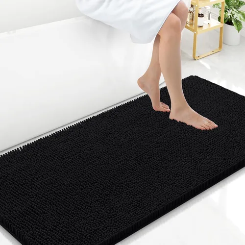 Vista 12 de Arotive Alfombras de baño de felpilla extrasuaves y absorbentes, de 24 x 16 pulgadas, lavables a máquina, parte trasera de goma antideslizante