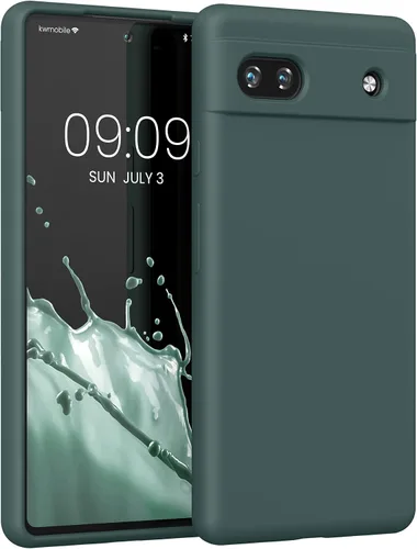 Vista 101 de kwmobile Funda Compatible con Google Pixel 6 Pro - Funda de teléfono de silicona TPU con acabado suave - Azul Arrecife