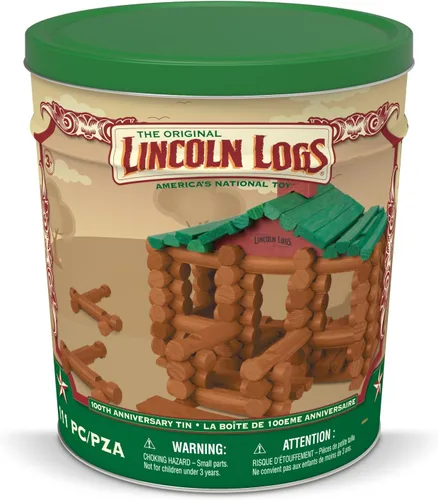 Vista 2 de Lincoln Logs Lata del 100 aniversario