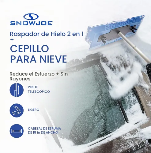 Vista 2 de Snow Joe - SJBLZD Escoba para nieve con removedor de hielo, Negro, Negro