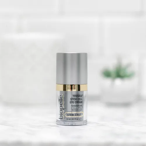 Vista 3 de Biopelle Tensage Crema de ojos con células madre, crema debajo de los ojos para ojeras, hinchazón y bolsas con tecnología CellPro, cafeína, retinol