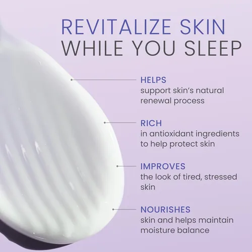 Vista 2 de Himalaya Crema de noche revitalizante para piel dañada y envejecida, tratamiento diario de reparación de hidratación profunda durante la noche