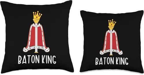 Vista 3 de Baton King Throw Pillow