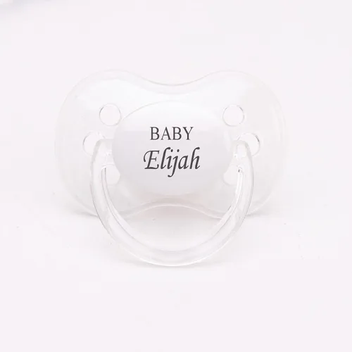 Vista 3 de Juego de 2 chupetes personalizados con nombre, regalos personalizados para bebés para niñas o niños. 0-6 meses, 6-18 meses, tu elección