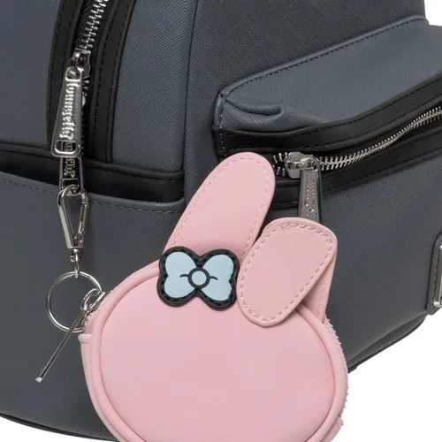 Vista 4 de Loungefly Sanrio Kuromi and My Melody Best Friends Forever - Mini-mochila exclusiva con monedero