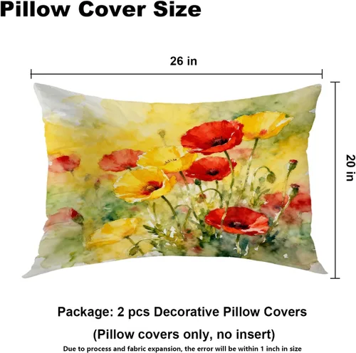 Vista 294 de Batmerry Autumn Pumpkin Templeton Throw Pillow Covers, Green Leaves Paths Forests Decorative Pillow Covers Digital Printing Blended for Couch Sofa