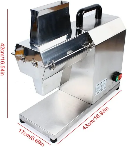 Vista 7 de Ablandador eléctrico de carne Commercia de 110 V, máquina de carne Cuber de 450 W, 180 rpm, carne de res de acero inoxidable, aplanar la cocina