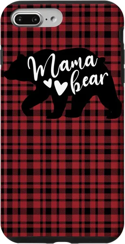 Vista 12 de Mama Bear Buffalo Black and Red Plaid Family Women Mom Gifts Case for iPhone 17