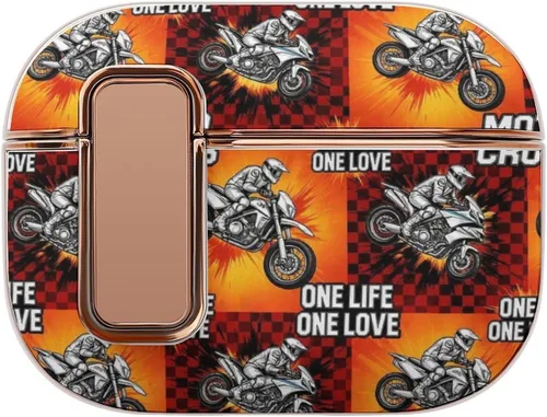 Vista 18 de Funda de plástico compatible con Airpods Pro 2, hongos de puntos rojos, piel protectora con bloqueo