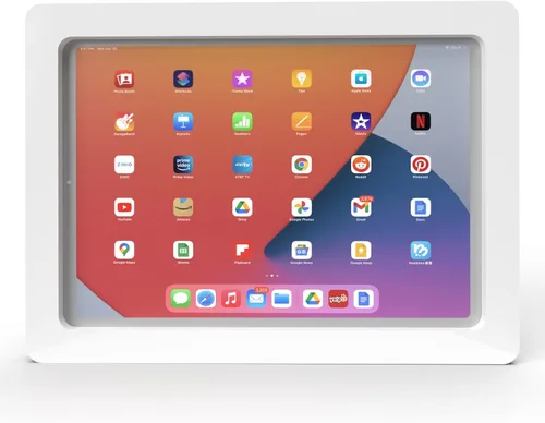Vista 21 de Carcasa VESA acrílica antirrobo para Apple iPad mini 1/2/3 con kit de montaje en pared y cable de carga en ángulo de 90 grados
