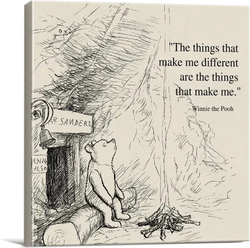 Vista 11 de Arte de pared clásico con cita de Winnie the Pooh, retro, Any Day Spent With You is My Favorite Day Sayings, lienzo, cuadros enmarcados, letrero