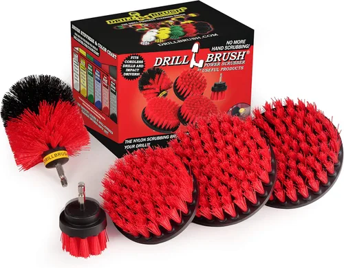 Vista 9 de Accesorios para barbacoa - Cepillo para parrilla - Herramientas para parrilla - Kit de fijación de cepillo de taladro ultra rígido - Raspador