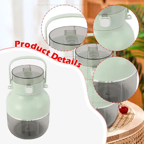 Vista 2 de Smoothie Blender 500ml Personal Mixer 70W Leakproof Cup USB C Charging with Carrying Strap for Office Lightweight, Green
