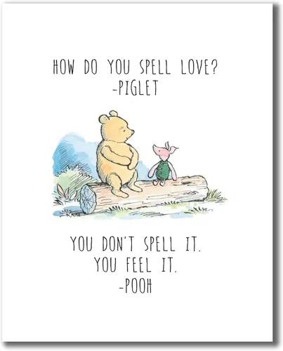 Vista 2 de Winnie the Pooh impresiones de arte – Conjunto de cuatro