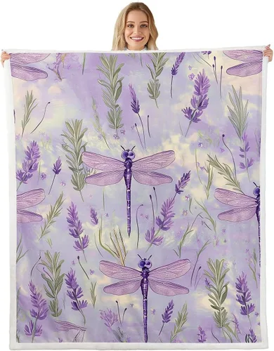 Vista 16 de Erosebridal Rooster Fleece Throw Blanket 40"x50" for Bedroom Living Rooms Sofa Couch,Chicken Farmhouse Sherpa Blanket,Wildflower Fuzzy Plush