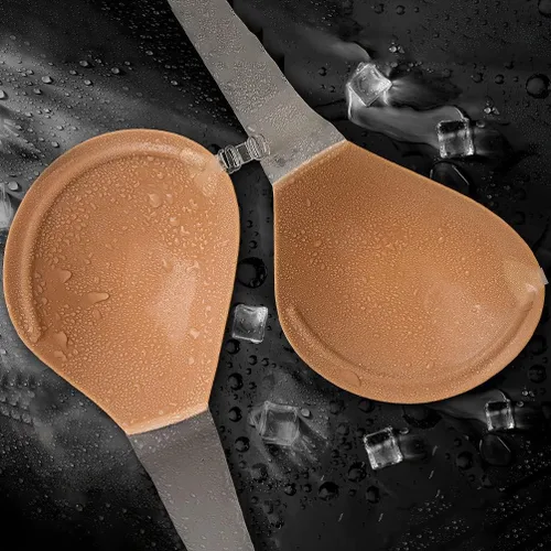 Vista 6 de Sujetador adhesivo adhesivo Invisilift sin tirantes, brasier push up para mujeres con busto grande, brasier levantador para vestido sin espalda