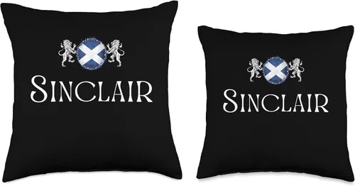 Vista 3 de Scotland Clan Gifts For The Sinclair Family Sinclair Clan Scottish Family Name Scotland Heráldica - Almohada de 16 x 16 pulgadas, multicolor