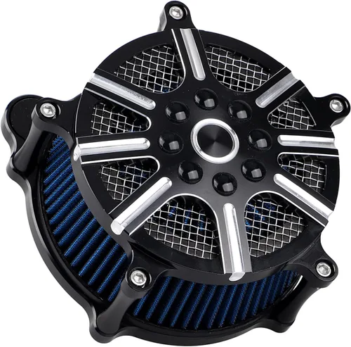 Vista 6 de Kit de sistema de filtro de admisión azul para Harley Touring Street Glide Road Glide 2008-2016, Trike 2008-2016, Softail 2016-2017