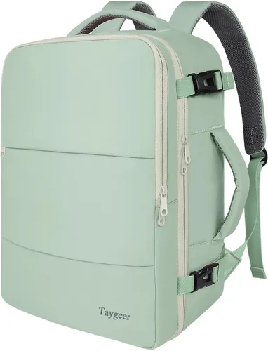 Vista 44 de Taygeer - Mochila de viaje para mujeres, mochila de cabina con puerto de carga USB y bolsa para zapatos, mochila TSA para laptop de 15.6 pulgadas