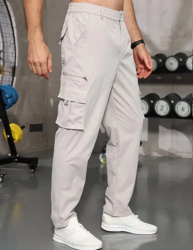 Vista 7 de Pantalones de carga para hombre, ligeros, tácticos, para senderismo, ajuste clásico, múltiples bolsillos