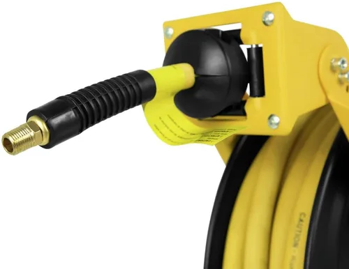 Vista 7 de [Usado] DeWalt DXCM024-0343 Carrete de manguera de doble brazo con manguera de goma premium de 3/8" x 50
