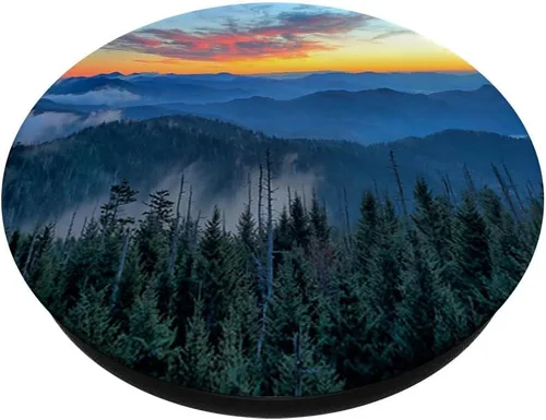 Vista 2 de Great Smoky Mountains National Park NC TN - PopSockets intercambiables para senderismo, campamento