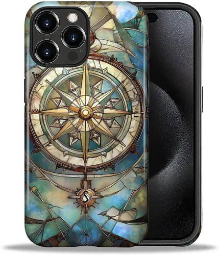 Vista 155 de ZHEGAILIAN Funda para iPhone 11, carcasa dura a prueba de golpes + silicona suave 2 en 1 híbrida, parachoques a prueba de caídas - Vidrio manchado