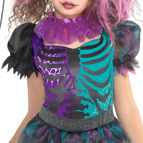 Vista 3 de amscan Harlequin - Kit de disfraz de jester pequeño 4 a 6, multicolor, 1 juego