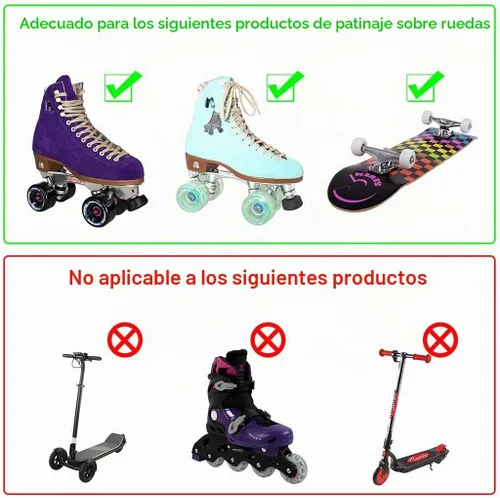 Vista 2 de Tanzfrosch Paquete de 8 Ruedas de Patines con Rodamientos Instalados Ruedas Cuádruples con Luz para Patinaje de Doble Fila y Monopatín 82A Rosa