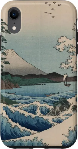 Vista 8 de Funda de pintura japonesa para iPhone 15 con diseño de ondas tradicionales japonesas