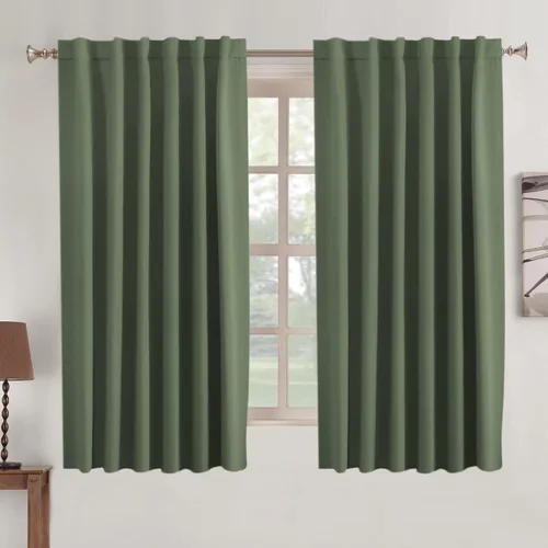Vista 129 de Turquoize Cortinas Opacas con Aislamiento Térmico Paneles de Tratamiento de Ventanas con Bolsillo para Barra Paneles de Ventana para Ventanas