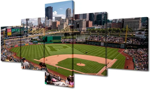 Vista 107 de Arte para pared, lienzo para estadio deportivo, arte para pared, diseño de campo de Wrigley en Chicago, pinturas de Chicago, impresiones sobre