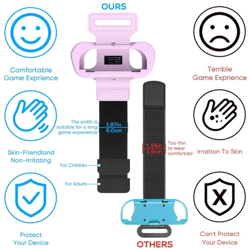Vista 2 de Wrist Bands Compatible with Switch Dance 2024 2023 2022for Zumba Burn It Up for Nintendo Switch & OLED Model for Joy-Cons,Adjustable Elastic Strap
