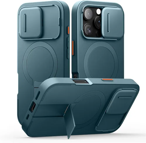 Vista 37 de SURITCH Funda para iPhone Air con cubierta de control de cámara, funda deslizante para cámara y soporte ajustable, compatible con MagSafe, a prueba