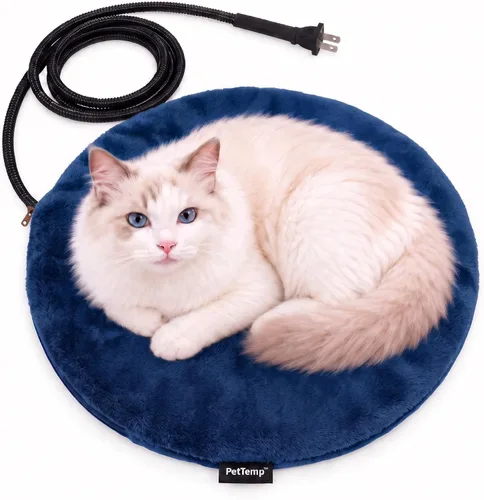 Vista 20 de Almohadilla térmica para mascotas para gatos, perros, interiores y exteriores, impermeable, con calefacción, cama para gatos, cama climatizada