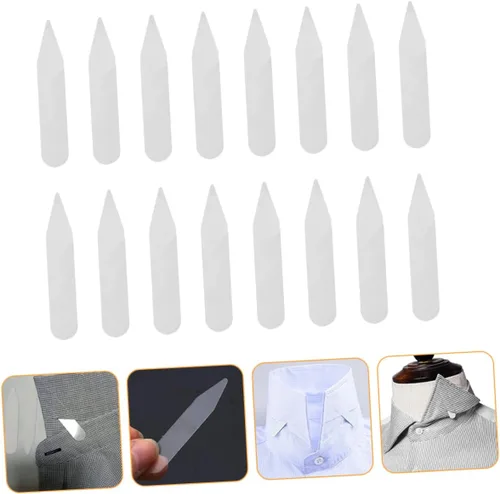 Vista 4 de SHOWERORO 200pcs Collar Stay Shirt Collar Bones Plastic Collar Inserts Collar Plastic Inserts Dress Ollar Stays Plastic Shirt Stays Plastic Dress