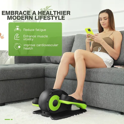 Vista 2 de ANCHEER Máquina elíptica para debajo del escritorio, ejercitador de pedal silencioso para personas mayores, oficina y hogar, equipo de entrenamiento