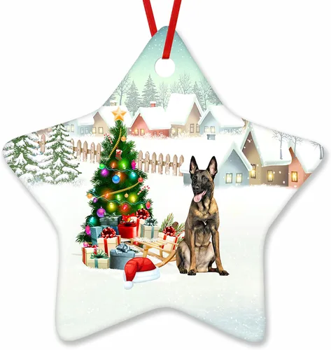 Vista 96 de Prezzy Airedale Terrier - Adorno para decoración de árbol de Navidad, regalos lindos para amantes de los perros, para familiares y amigos, nuevo
