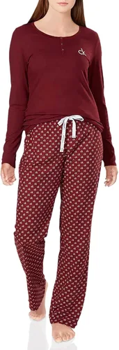 Vista 2 de Calvin Klein Conjunto de pijama de forro polar de 2 piezas para mujer