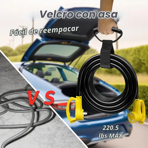 Vista 5 de PlugSaf Cable de extensión RV de 15 pies y 30 amperios para exteriores