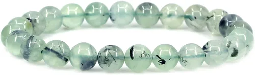 Vista 35 de Keleny Gem - Pulsera elástica de piedras semipreciosas con cuentas redondas de 8 mm, 7 pulgadas, unisex Ágata de encaje azul de grado A