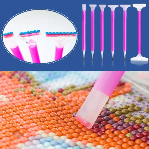 Vista 4 de Suptikes 110 herramientas y accesorios de pintura de diamante con 44 ranuras para pintura de diamante para adultos o niños, se aplica a pintura