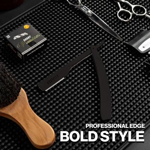 Vista 8 de Kit de afeitado manual GRAVITY RAZORS Profesional – Exposición Ultra, Incluye 10 Hojas Premium, 2mm Expuestas, Negro Mate